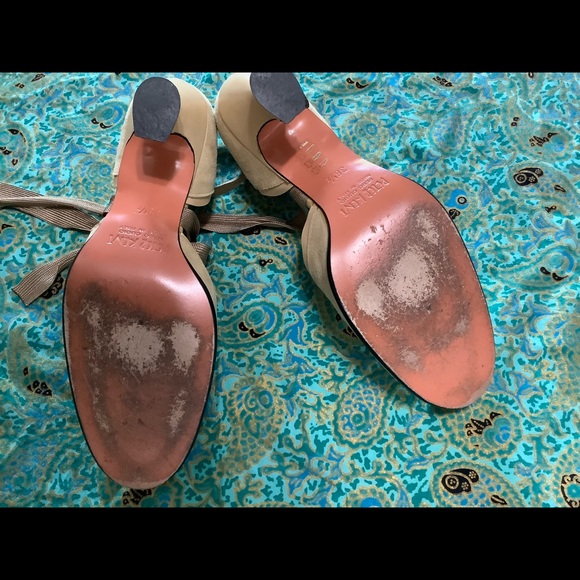 Peter Kent suede low heel vintage style shoes size 38 1/2 made in Italy. - Picture 5 of 8